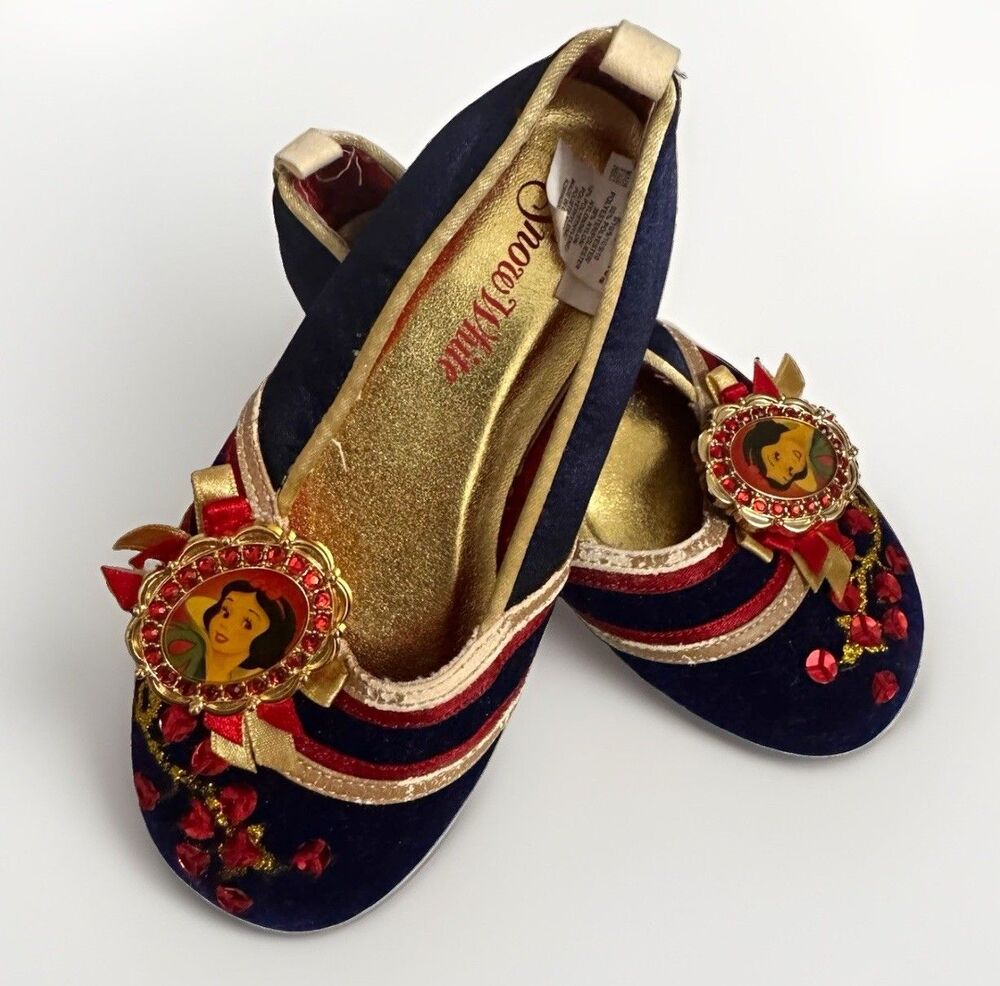 Disney Store Snow White Girls Halloween Costume Dress Up Shoes Size 9/10 Used